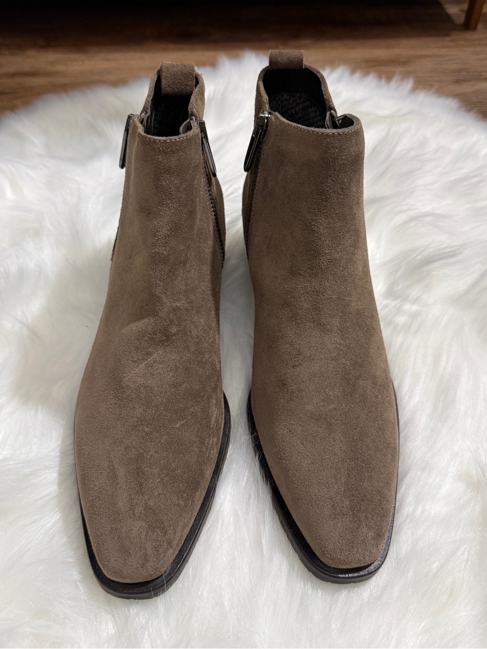 Aquatalia Brown Suede Ankle Boots Size 8.5